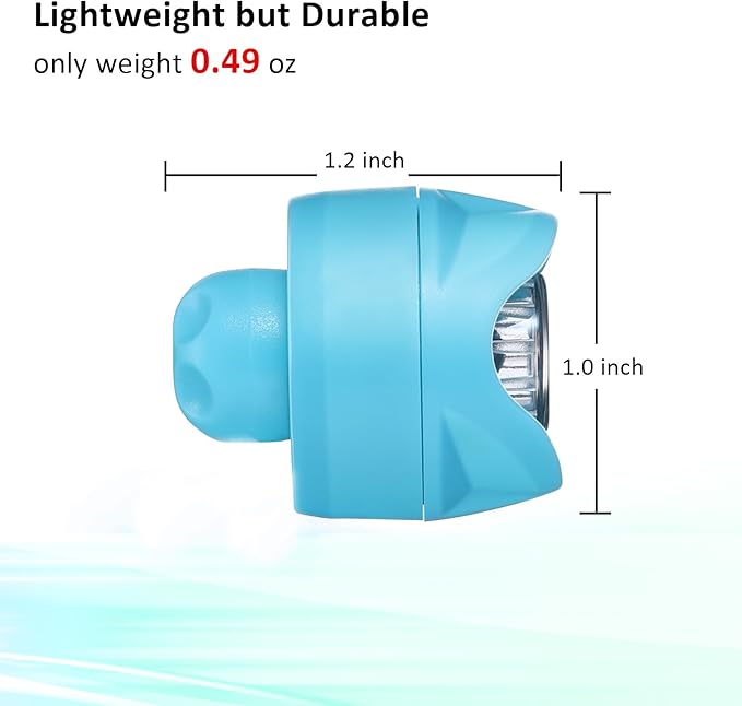 RAHAN Rechargeable Headlights Compatible with Croc, 2pcs Flashlight Clog Charm Attachment Accessories for Shoe, Hands-Free Night Light, Novelty Shoe Lights for Camping, Blue
