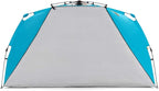 Easthills Outdoors Instant Shader Enhanced Deluxe XL Beach Tent Easy Set Up 4-6 Person Popup Sun Shelter 99" Wide for Family UPF 50+ Double Silver Coating with Extended Zippered Floor Pacific Blue