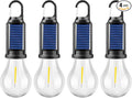 Solar Tent Lamp Portable LED Tent Lights, Hook Hurricane Emergency LED Camping Light Bulb, USB Rechargeable Lantern Bulb for Camping Hiking Backpacking Fishing Outage (4)