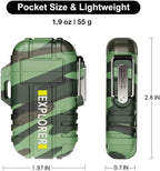 Torch Lighter, Refillable Butane Windproof Outdoor Gas With Adjustable Jet Flame, for Fireplace Fireworks Grill Camping BBQ, Gifts for Men - Camouflage (Without Gas)