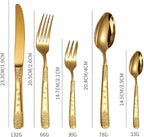 30-piece Silverware Set for 6,304 Stainless Steel Flatware Cutlery Set,Forks Spoons and Knives Set for Home/Camping/Travel,Mirror Finish,Dishwasher Safe(Silver)