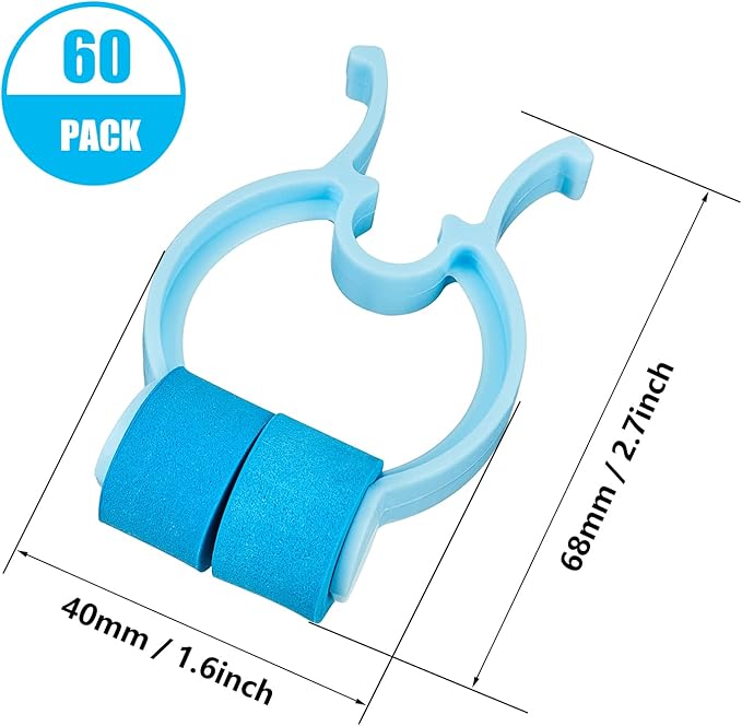 Frienda Professional Nose Stop Clips Plastic Foam Nosebleed Stopper Clips for Adults Accidental Emergency Condition Swimming(60 Pcs,Blue,Standard Size)