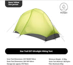 Hiking Tent 1-2 People Outdoor Travel Overnight Backpacking Ultralight 10D Nylon