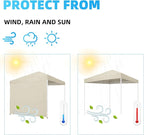 Joramoy Instant Canopy Sunwall 10×10 for Pop Up Canopy, Waterproof, UV Protection Canopy Sidewall, 1 Pack Straight Leg Canopy Side Panels Only（10×10, Beige)