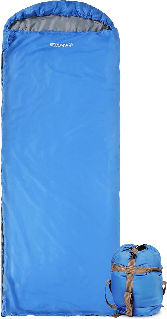 REDCAMP Ultra Lightweight Sleeping Bag for Backpacking, Hiking, Comfort for Adults Warm Weather, with Compression Sack