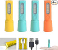 4 Pack Mini Small LED Flashlights，USB C Rechargeable FlashLights，Camping Lantern Combo Flashlight，Ultralight Zoomable Flashlights for Home, Emergency, Camping ，Dog Walking，Bulk for Gifts
