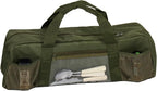 22" Upgraded Grill Tools Storage Bag, BBQ Utensil Holder with Pockets, Carry Bag for Outdoor Camping & Hiking BBQ, Gift for Men, Green