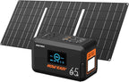 HOWEASY Solar Generator 135W(270W Peak), Portable Power Station with 30W Solar Panel,Power Bank with 110V AC Outlet for Camping, Home, Outdoor Emergency