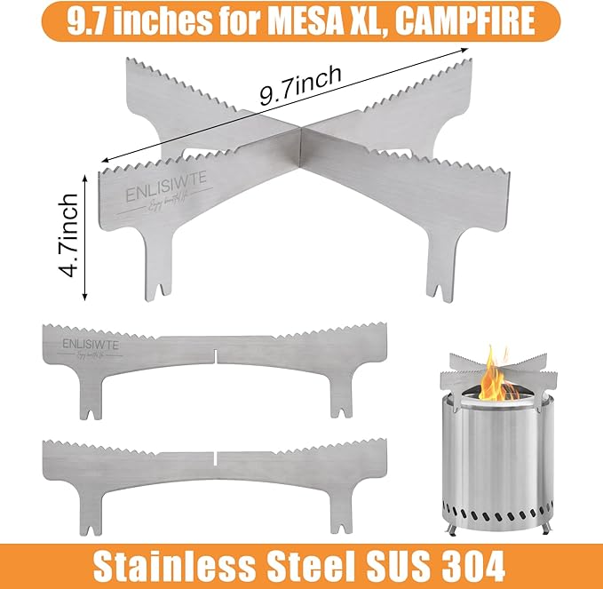 Fire Pit Cooking Frame for Solo Stove Mesa XL,Mesa – Transform Your Tabletop Fire Pit into Camping Cook Stove with This Accessory.Replacement for Titan,Campfire Cooking Ring (for MESA XL or Campfire)