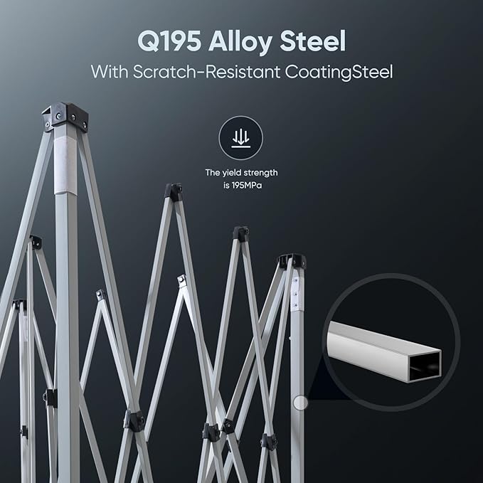 Quictent 10x10 Pop Up Canopy Tent - Instant Setup Gazebo for 1 Person, Portable & Compact, Waterproof & UV Protection, Ideal for Camping, Beach, Parties, Markets and Outdoor Events
