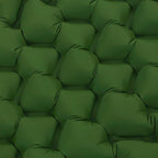 Ergonomic Inflating Sleeping Pad with Built in Pump, Nylon Material, and Storage Bag for Office, Camping, and Outdoor Use (Olive Green)