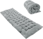 REDCAMP Folding Cot Pads for Sleeping Extra Thick, Soft Comfortable Velvet & Corduroy Cotton Camping Cot Mattress Pad for Backpacking Hiking, Black Blue Brown Grey 75x30 inches