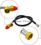 MENSI Fuel Propane Butane Gas Portable Camping Stove Replacement 27.5 Inch Regulator with Hose Convert to 1LB Disposal Bottle