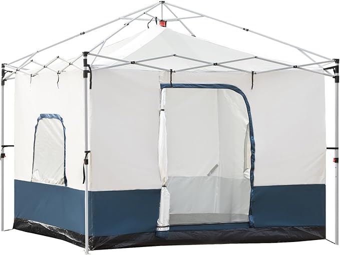 Camping Cube, Canopy Inner Tent for 10' x 10' Straight Leg Pop Up Canopy, Converts Canopy into Enclosed Camping Tent, Fully Vented Roof, Easy Setup, 4-6 Person (Frame & Top Not Included)