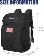 Cooler Backpack, 30 Can Backpack Cooler 4-Sided Cold Retention Technology, Lightweight & Hands-Free for Beach, Camping