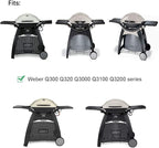 For Weber Q Griddle, 6506 Cast Iron Griddle for Weber Q300 Q320 Q3000 Q3100 Q3200 Series Gas Grills Parts, Grill Griddle Insert for weber 57060001 586002 426001 56010049 404341, 17.8" x 12.4"