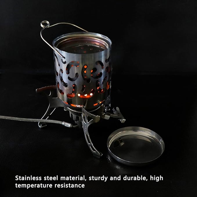 Stainless Steel Mini Tent Heater - Outdoor Heating Cover for Backpacking, Hiking, and Barbecue