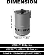Fire-Maple Petrel Quickboil Pro Ultralight Cooking System – Compact & Fast-Boiling Backpacking Stove Pot Set, Ideal for Hiking, Solo Camping, Travelling, Hunting Trips | Petrel Quickboil Pro System
