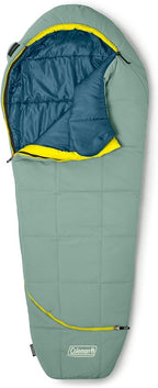 Coleman Big Bay 0/20/40°F Cold-Weather Sleeping Bag, Adult Mummy Sleeping Bag with Headrest, Foot Ventilation, & Storage Sack, Big & Tall Options