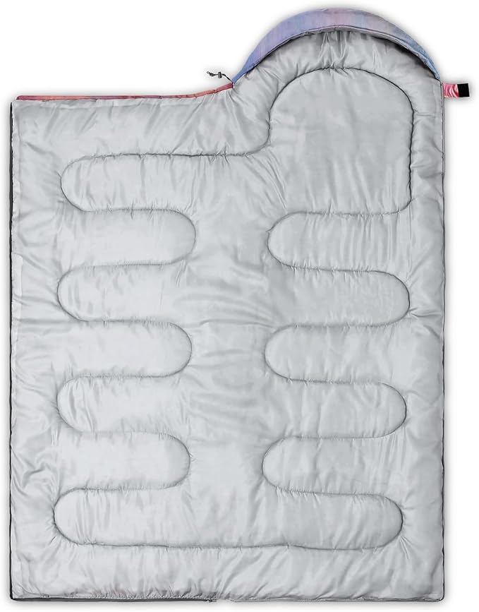 QOOMO Camping Sleeping Bags,3 Season Warm & Cool Weather,Lightweight,Waterproof Sleeping Bags for Adults & Kids,Traveling,and Outdoors,Camping Gear Equipment