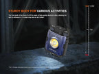 Fenix CL27R Camping Lantern Flashlight, 1600 lumens USB-C Rechargeable Waterproof Portable with White and Red LEDs and Lumentac Organizer for Hurricane Power Outage Emergency and Job Sites (Blue)