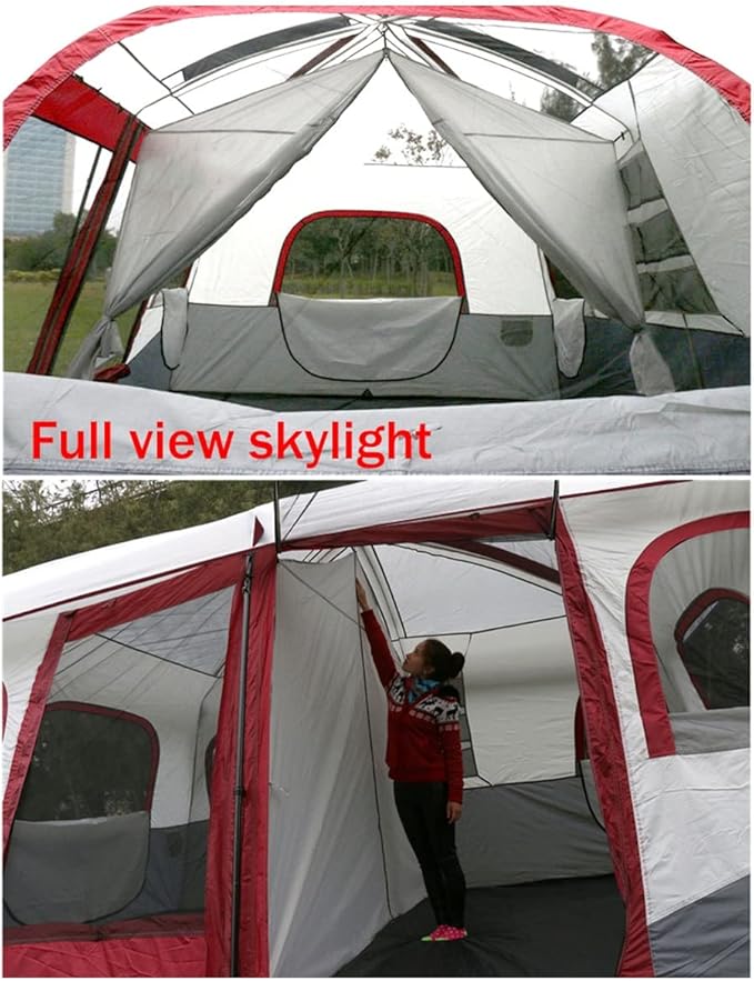 Large Tent Camping Tent 8-12 Person Family Tent 2 Bedroom,Festival Party Essential Big Tent Shelters Waterproof Tent, 4800mm-430x305x203cm