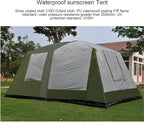 Outdoor Tents Sun Shelter 6-10 Persons Tents for Camping,2 Bedroom Family Tent Cabin Tent, Outdoor Picnic Tent,Waterproof, Portable with Carry Bag