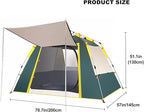 WHYATT 2-8 Person Tents for Camping, Backpacking Tent, Waterproof Windproof Tent Easy Set Up-Portable Dome Tents for Camping