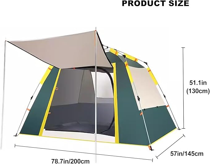 WHYATT 2-8 Person Tents for Camping, Backpacking Tent, Waterproof Windproof Tent Easy Set Up-Portable Dome Tents for Camping