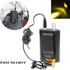 3W Portable Plastic Blet Clip Headlight,Headlamp for Binocular Loupe with Premium Bag (Black), RA-004WGS