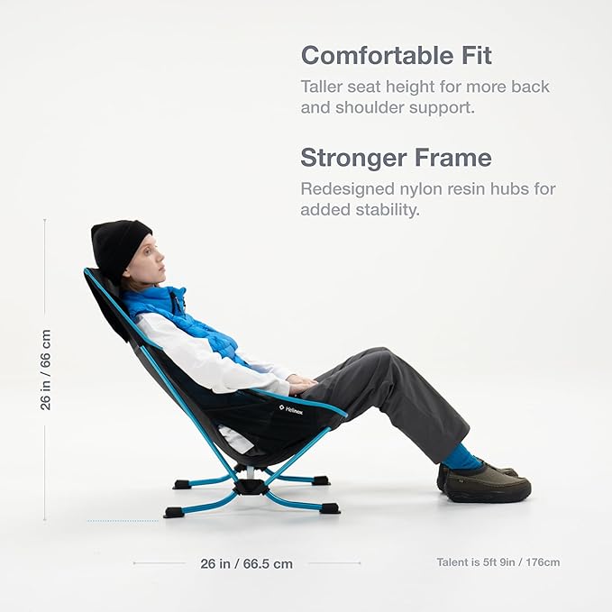 Helinox Beach Chair (re), Packable Outdoor Furniture, Summer Vacation Seat, Lightweight, Foldable Comfort, Flat Feet Prevent Sinking in Sand, Sustainable Materials, 3.75 lbs(1.7 kg), Biscay Green