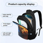 Wolf Backpack for School Boys Back to School, 4th Grade Boys Backpack 4 Piece Set Lunch Box Lightweight Pencil Case Water Bottle Holder Bookbag Accessories Sets