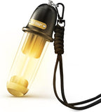Smiling Shark Camping Ambient Lighting, XPE LED Small Tent Light with Lanyard Rechargable IPX4 Waterproof White & Warm Light Mode Wearable Portable Camping Lantern for Outdoor Hiking Emergency Picnic