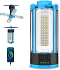 Foldable Camping Light Rechargeable Lantern, 10400mAh Portable Flashlight, Cordless Work Light with 3 Modes, 4100LM, LED Tent Light for Camping, Hiking, Fishing compatible with Tripod