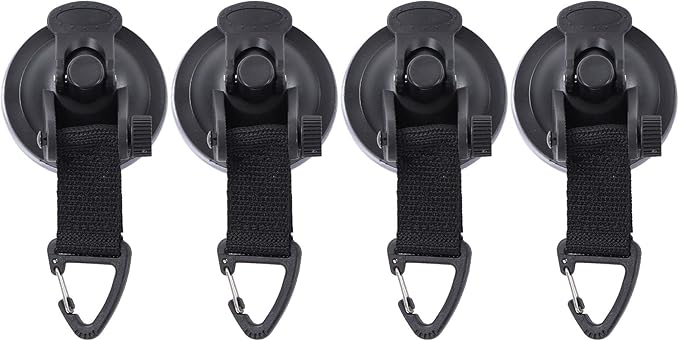 4PCS Outdoor Car Tent Suction Cup, High Strength Light Weight Easy Install Portable Suction Cups for Awning Tents Camping Tarp