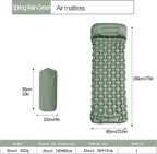 Outdoor Camping Inflatable Mattress Sleeping Pad with Pillows Hiking(Orange)