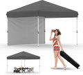 Garvee 10x10 Pop Up Canopy Tent, Heavy Duty Commercial Instant Shelter with One-Person Setup, UPF 50+ Waterproof, 100 Sq Ft Shade for Outdoor Events, Camping, Farmers Market