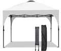 GDY 10x10 Easy Set Up Camping Canopy, Pop Up Tent with 4 Piece Sidewalls, Easy Up Canopy for Events, Parties, Gatherings, Camping, White.