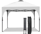 GDY 10x10 Easy Set Up Camping Canopy, Pop Up Tent with 4 Piece Sidewalls, Easy Up Canopy for Events, Parties, Gatherings, Camping, White.