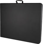 Lavish Home Portable Folding Tables - Lightweight Portable Folding Desk - 6-Foot-Long Plastic Table for Camping, Playing Cards, Parties, and Dining (Single/Black)