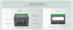 Schneider OffGrid 332Wh Portable Power Station, PPS330 Portable Solar Generator with Wireless Charging Pad, for Camping or Home