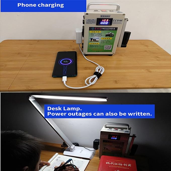 150W/500W Outdoor Emergency Generator, Portable Hand Crank Generator,110v /220v DC12V USB 5V Small Power Supply,for Emergency,Camping,Sudden Power Outages,150W-220V