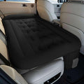 Inflatable Car Air Mattress Travel Bed, Thickened Car Camping Bed Sleeping Pad with Air Pump, Inflatable Pillows for Back Seat, Side Seat,Trunk Sleeping (Black 1set)