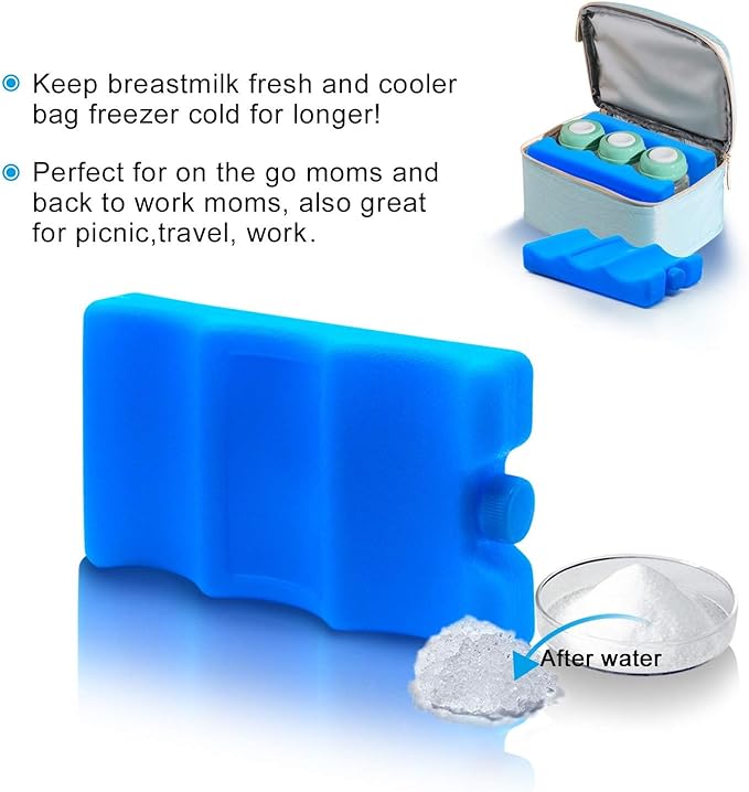 JMEXSUSS Reusable Ice Packs for Cooler, Long Lasting Breastmilk Bottle Storage, Freezer Packs Can Cooler for Lunch Boxes, Beer Soda, Camping