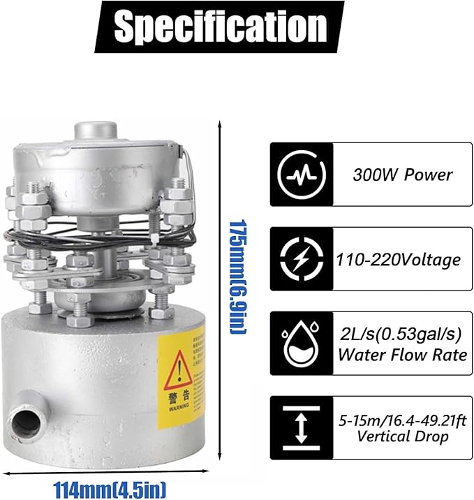 Water Turbine Power Station 300W 110V-220V Micro Hydropower Generator, Outdoor Hydroelectric Generator For Home, Camping, Lighting, TV, And Computer