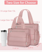 Lunch Box Tote Bag - Versatile Soft Insulated Lunchbox for Women - Lightweight Stylish Simple Lunch Pail Reusable Large Cooler Bag for Adults Work Office Camping Picnic Travel Outdoor Trips Pink 10L