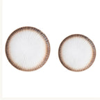 Camping Plates Fruit Tray Ceramic Flat Plate Dessert Plate Salad Plate Dinner Plate Home Tableware Kitchen Restaurant Flat Plate Round Steak Plate Decorative Plate(05,B)