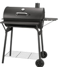 Barrel Charcoal Grill, Large Charcoal Grills with Front and Side Shelf, 627 Square Inches Cooking Grid, Outdoor BBQ Grill, Perfect for Backyard Camping, Patio Parties, and Picnics