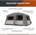 CORE Tent for Family Camping | 10 Person / 11 Person / 12 Person Large Multi Room Cabin Tents for Car Camping & Outdoor Adventures