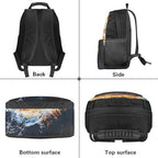 Football Backpack with Lunch Box Fire Bookbag Practical Portable Boys Bookbag Age 6-8 with Lunch Box 4 in 1 School Bag for Boys 7-8 Travel Daypack Outdoor Camping Graduation Gifts
